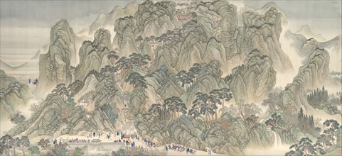 The Kangxi Emperor's Southern Inspection Tour, Scroll Three: Ji'nan to Mount Tai, datable to 1698. Creator: Wang Hui.