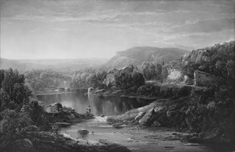 Landscape with Waterfall and Figures, ca. 1865. Creator: William Louis Sonntag.