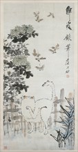 Cat and Butterfly, 19th century. Creator: Xugu.