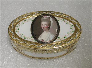 Snuffbox with portrait of a woman, 1775-76. Creator: Nicolas Marguerit.