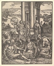 Frontispiece to 'Le sorti di Francesco Marcolini da Forli intitolato Giardino di Pensieri', 1540. Creator: Giuseppe Porta.