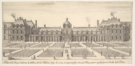 The palace of Catherine de Medici, called the Tuilleries, from 'Various views of remark..., 1649-51. Creator: Stefano della Bella.