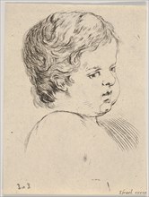 Plate 12: head of a child, from 'The Book for Learning to Draw'