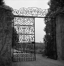 The entrance to Ekebyhov Castle, Ekero, 1960. Creator: Unknown.