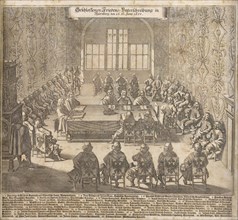 The ratification of the Peace of Westphalia in Nuremberg on June 26, 1650, 1650. Creator: Merian, Caspar