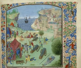 The Siege of Lisbon, 1384, ca 1470-1475. Creator: Anonymous.