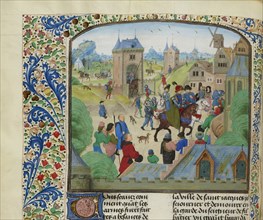 Capture of Orense by the English army, 1387, ca 1470-1475. Creator: Anonymous.