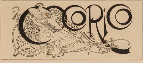 Cocorico magazine title , 1898. Creator: Mucha, Alfons Marie