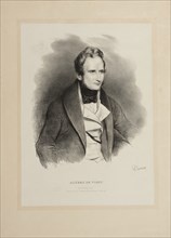 Portrait of the author Alfred de Vigny (1797-1863), 1831. Creator: Devéria, Achille (1800-1857).