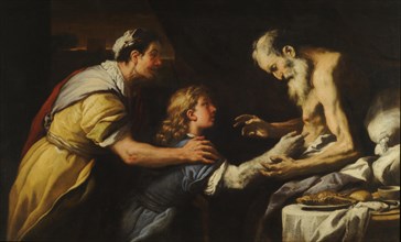 Isaac blessing Jacob. Creator: Giordano, Luca