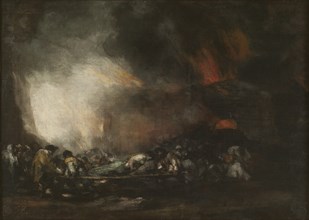 Hospital fire, c. 1810. Creator: Goya, Francisco, de