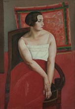 Portrait of a Young Woman. Creator: Grigoriev, Boris Dmitryevich