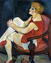 Woman with white stockings, 1924. Creator: Valadon, Suzanne