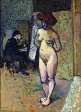Matisse in the Manguin's studio, 1905. Creator: Marquet, Pierre-Albert