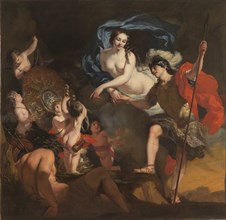 Venus Presenting Weapons to Aeneas, 1668. Creator: Lairesse, Gérard, de (1640-1711).
