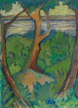 Landscape with three trees, 1923. Creator: Mueller, Otto