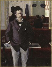 Dans un café, 1880. Creator: Caillebotte, Gustave