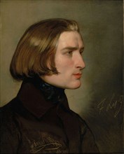 Portrait of the Composer Franz Liszt (1811-1886), 1838. Creator: Amerling, Friedrich Ritter von (1803-1887).