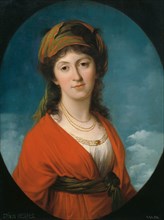 Portrait of Countess Marie Therese Meerfeld, née Dietrichstein, c. 1790. Creator: Kauffmann, Angelika (1741-1807).