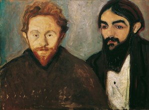 The painter Paul Hermann and the physician Paul Contard, 1897. Creator: Munch, Edvard