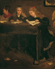 Three Schoolgirls, 1860. Creator: Courbet, Gustave