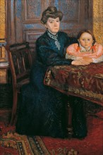 Woman with child (Mathilde Schönberg with daughter Gertrud), 1906. Creator: Gerstl, Richard (1883-1908).