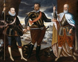 The Victors of Lepanto: John of Austria, Marcantonio Colonna, Sebastiano Venier, ca. 1575. Creator: Anonymous.