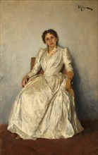 Portrait of Sophia Kuvshinnikova (1847-1907), 1888. Creator: Levitan, Isaak Ilyich (1860-1900).