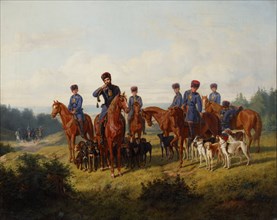 The Coursing, 1856. Creator: Pietsch, Ludwig