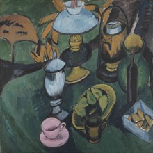 Still life with a lamp, 1912. Creator: Kirchner, Ernst Ludwig (1880-1938).