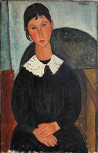 Elvire au col blanc , 1917-1918. Creator: Modigliani, Amedeo (1884-1920).