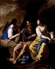 Lot and his Daughters, ca 1635-1637. Creator: Gentileschi, Artemisia (1598-1653).