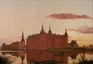 Frederiksborg Slot ved Aftenbelysning