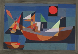 Ships at Rest, 1927. Creator: Klee, Paul