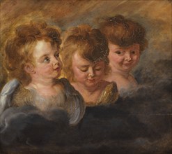 Three angel heads in the clouds. Creator: Rubens, Pieter Paul