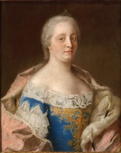 Portrait of Empress Maria Theresia of Austria (1717-1780), ca 1744 . Creator: Liotard, Jean-Étienne (1702-1789).