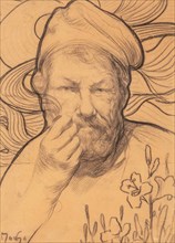 Self-Portrait, 1900s-1910s. Creator: Mucha, Alfons Marie