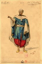 Abayaldos. Costume design for the opera "Dom Sébastien, Roi de Portugal", 1843. Creator: Lormier, Paul