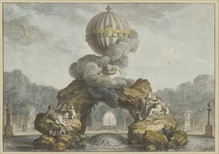 Project of a fountain decoration with a Charlière, 1783. Creator: De Wailly, Charles