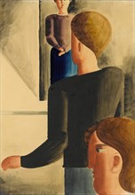 Three Figures in the Room (Simple Gesture), 1928. Creator: Schlemmer, Oskar (1888-1943).