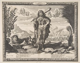Declaration of War on Spain by Louis XIII: The King as Hercules, ca. 1635. Creator: Abraham Bosse.