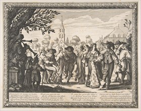 Dance on the Village Square, ca. 1633. Creator: Abraham Bosse.