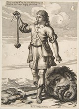 David with the Head of Goliath, 1651. Creator: Abraham Bosse.