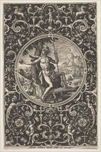 Paris in a Decorative Frame with Grotesques, ca. 1580-1600 . Creator: Adriaen Collaert.
