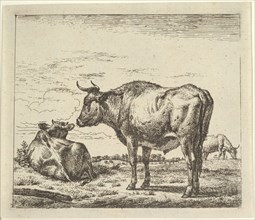 Standing Bull, from Different Animals. Creator: Adriaen van de Velde.