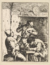 Singer Standing Between Two Smokers, 1610-85. Creator: Adriaen van Ostade.