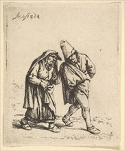 Man and Woman Walking, 1610-85. Creator: Adriaen van Ostade.