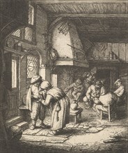 Peasant Paying his Bill, 1610-85. Creator: Adriaen van Ostade.