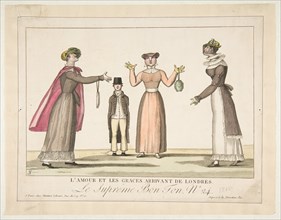 L'Amour et les Graces Arrivant de Londres; Le Suprême Bon-Ton No. 24, 1815. Creator: Adrien Pierre François Godefroy the Younger.