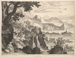 Mountainous Landscape with the Rest on the Flight into Egypt.n.d. Creator: Aegidius Sadeler II.